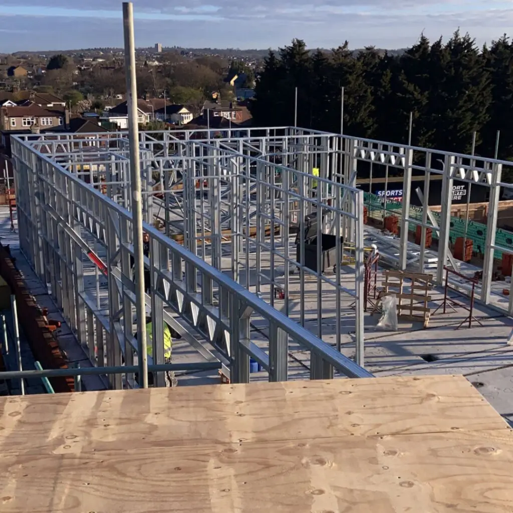 SFS steel frame structure installation London