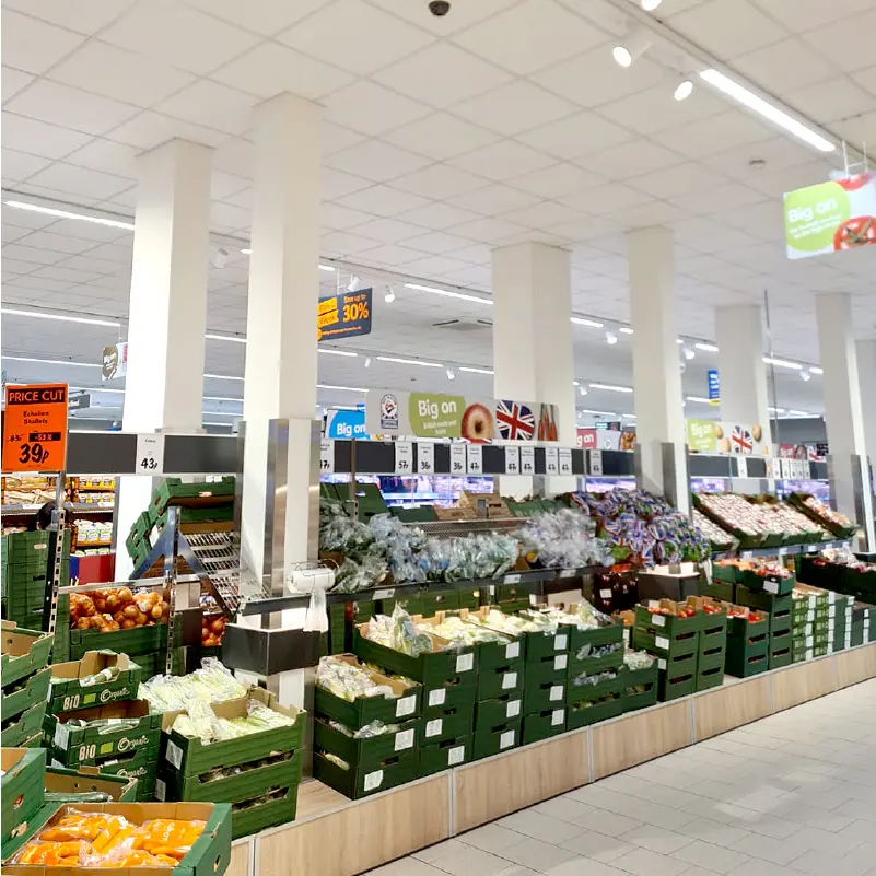 Conversion of old industrial units to Lidl supermarkets